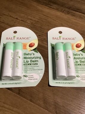 Salt Range Baby Moisturizing Lip Balm Bundle 0.18 oz each 2 packs (4 lip balm)
